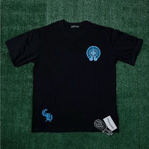 Chrome Hearts Black Tee with Blue Accents